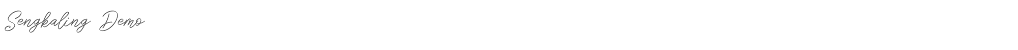 Sengkaling Sengkaling Demo.otf font preview